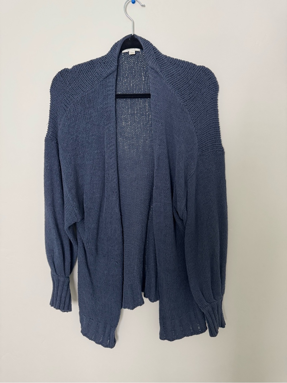 14th & Union Open-Front Cardigan Sweater - Slate Blue